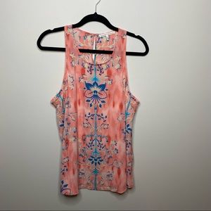 NWOT Pink Floral Tank Top